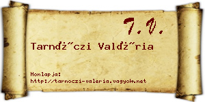 Tarnóczi Valéria névjegykártya