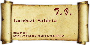 Tarnóczi Valéria névjegykártya